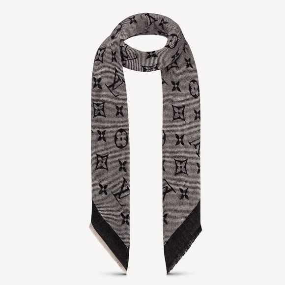 BRAND NEW LOUIS VUITTON COLLECTION NEO NATTÉ MONOGRAM SHAWL! SILK & WOOL - Picture 2 of 9